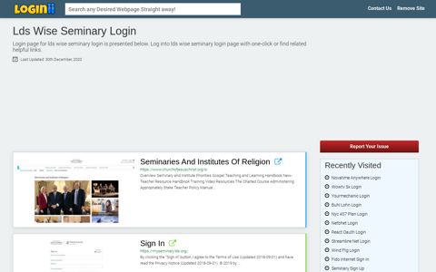 Lds Wise Seminary Login - Straight Path to Any Login Page!