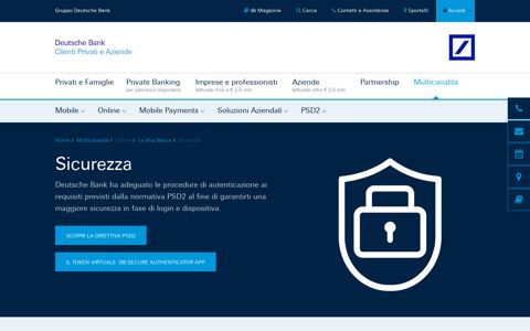 Sicurezza La Mia Banca - Online Banking Deutsche Bank