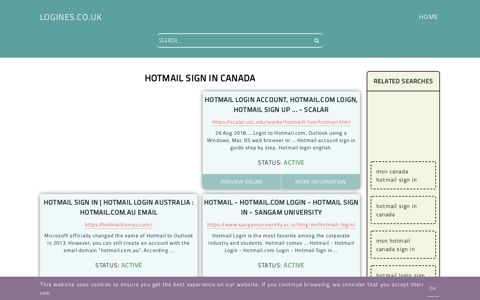 hotmail sign in canada - General Information about Login