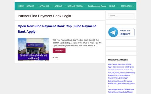 partner.fino payment bank login » CSC Digital Seva