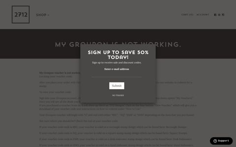 My Groupon Is not working. - 2712 | Designs