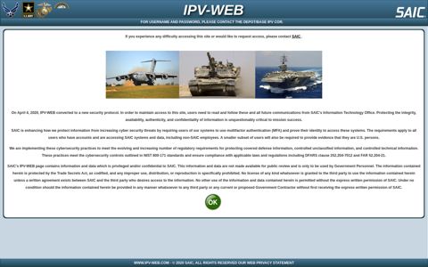 IPV-Web Login Page