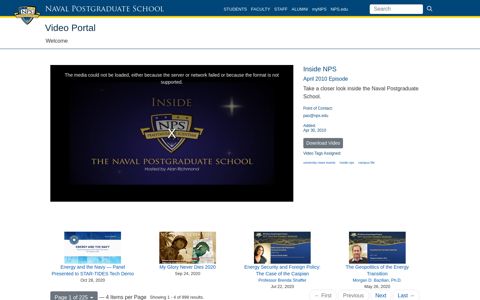 Inside NPS - Video Portal - Naval Postgraduate School