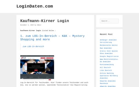 Kaufmann-Kirner - Zum Log-In-Bereich – K&K - Mystery ...