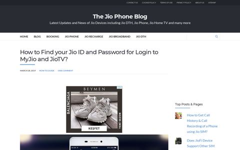 How to Find your Jio ID and Password for Login to MyJio and ...