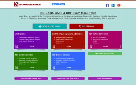 IIBF JAIIB, CAIIB & DBF Exam Mock Tests