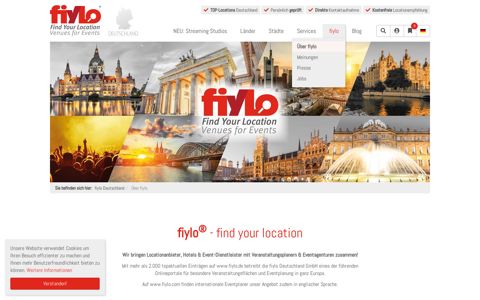 ᐅ Über fiylo® ⇒ Portal für Locations & Eventdienstleister