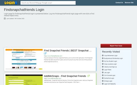 Findsnapchatfriends Login | Accedi Findsnapchatfriends