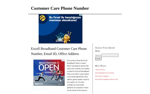 Excell Broadband Customer Care Phone Number, Email ID ...