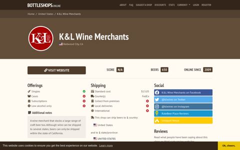 K&L Wine Merchants - Online Bottleshop Finder - The largest ...