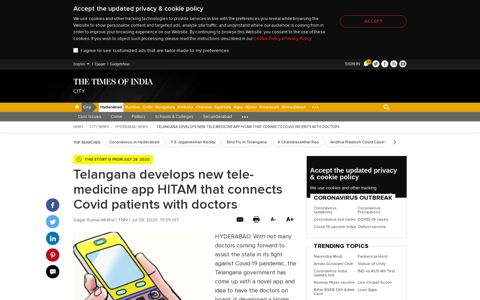 Telangana develops new tele-medicine app HITAM that ...