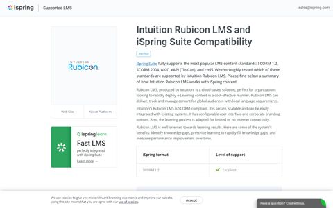 Intuition Rubicon LMS and iSpring SCORM Course ...