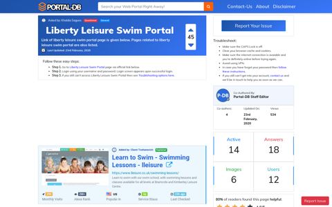 Liberty Leisure Swim Portal