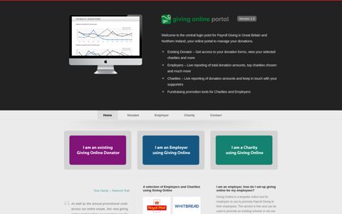 Giving Online Portal - Payroll Giving