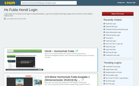 Hs Fulda Horstl Login - Loginii.com