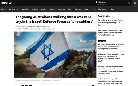 The young Australians 'walking into a war zone' to join the ...