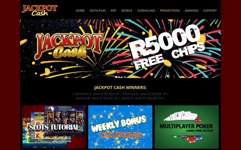Home - JackpotCash Casino - Online Casino South Africa