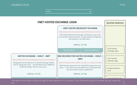 iinet hosted exchange login - General Information about Login