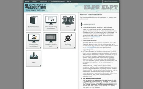 ELPS – LA Portal - ELPT Portal