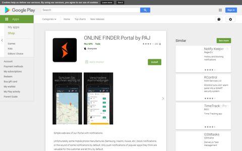 ONLINE FINDER Portal by PAJ - Apps on Google Play