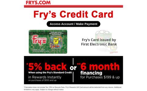 Credit Card - Frys