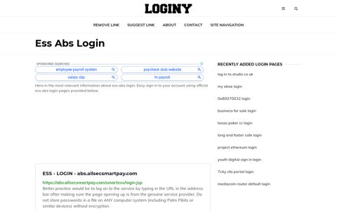 Ess Abs Login ✔️ One Click Login - loginy.co.uk