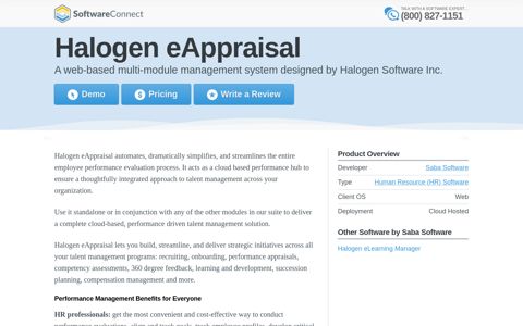 Halogen eAppraisal - Software Connect