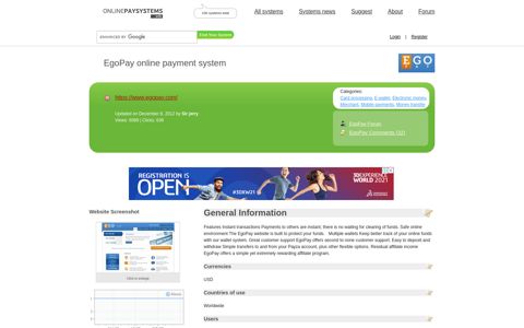 Online Payment Systems : EgoPay full description