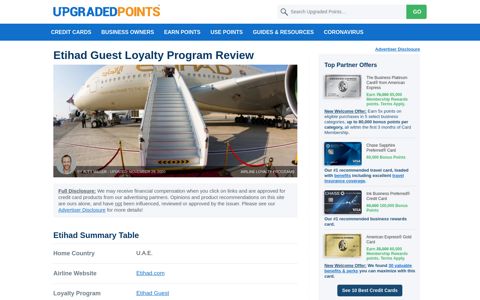 Etihad Guest Loyalty Program Review - In Depth [2020]