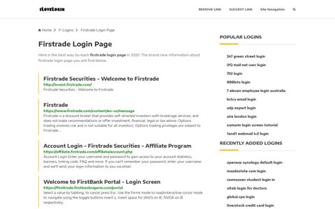 Firstrade Login Page ❤️ One Click Access - iLoveLogin