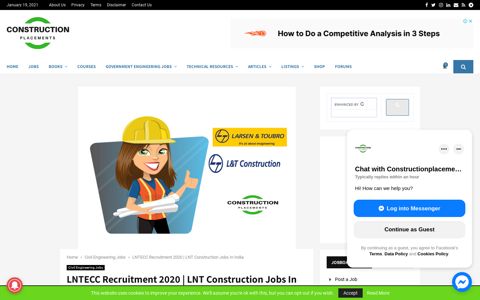 LNTECC Recruitment 2020 | LNT Construction Jobs In India