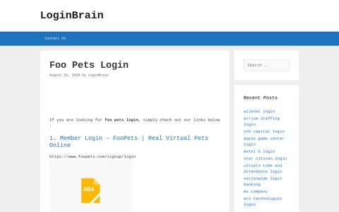 Foo Pets - Member Login - Foopets | Real Virtual Pets Online
