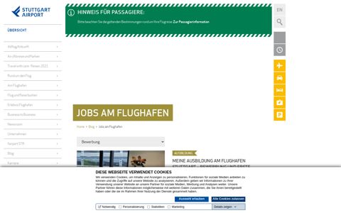 Jobs am Flughafen - Flughafen Stuttgart