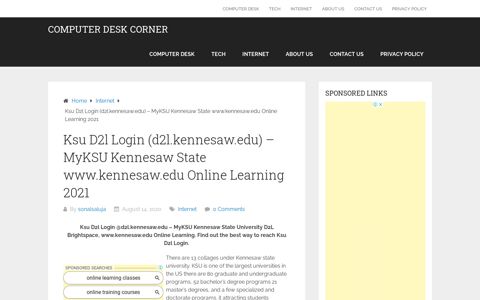 Ksu D2l Login (d2l.kennesaw.edu) - MyKSU Kennesaw State ...