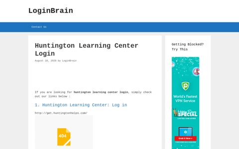 huntington learning center login - LoginBrain