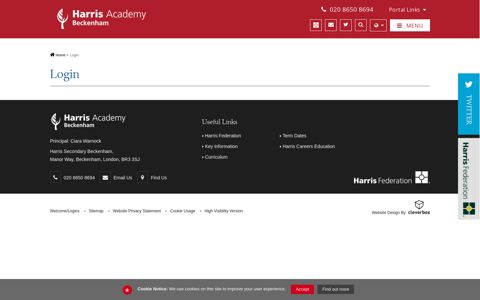 Login - Harris Academy Beckenham