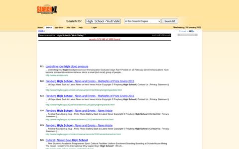 High School -"Hutt Valley" - SearchNZ Search Results