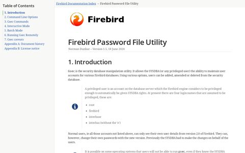 Firebird Password File Utility