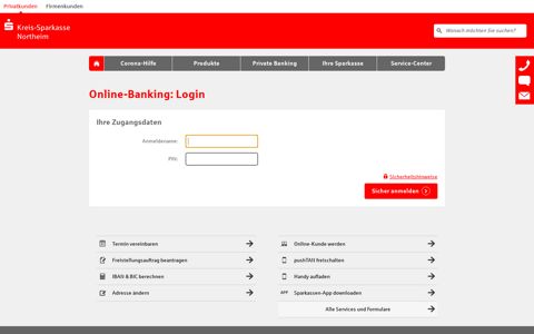 Online-Banking: Login - Kreis-Sparkasse Northeim