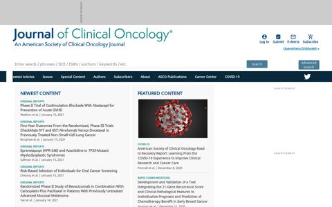 JCO - Journal of Clinical Oncology - ASCO Journals