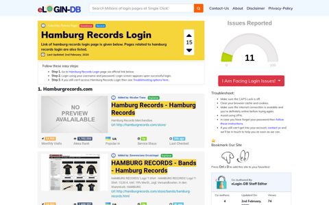 Hamburg Records Login
