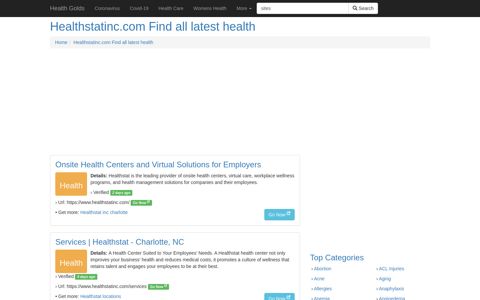 Healthstatinc.com Find all latest health - Health Golds