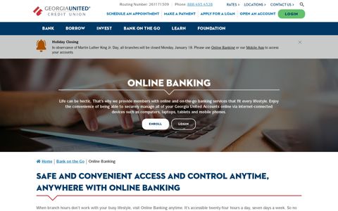 Online Banking Services | Georgia United Credit Union