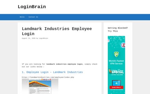landmark industries employee login - LoginBrain