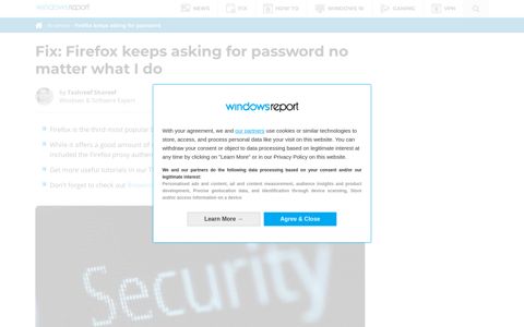 Fix: Firefox keeps asking for password no matter what I do