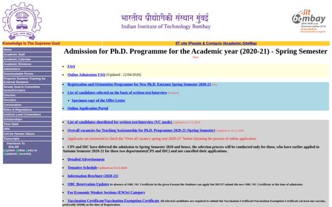 Ph.D information - IIT Bombay