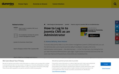 How to Log In to Joomla CMS as an Administrator - dummies