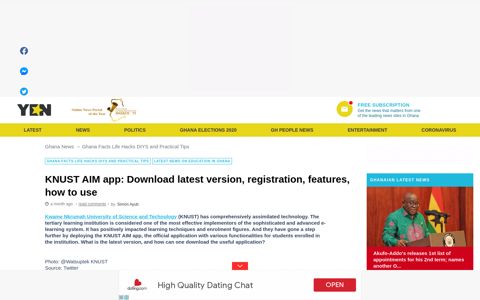 KNUST AIM app: Download latest version, registration ...