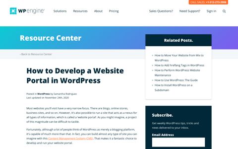 How To Create A Website Portal | WP Engine