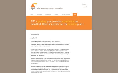 Alberta Pensions Services Corporation